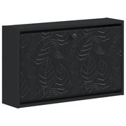 Mobiletto per Scarpe da Muro DELFT 71 x 17 x 43 cm Nero 897066