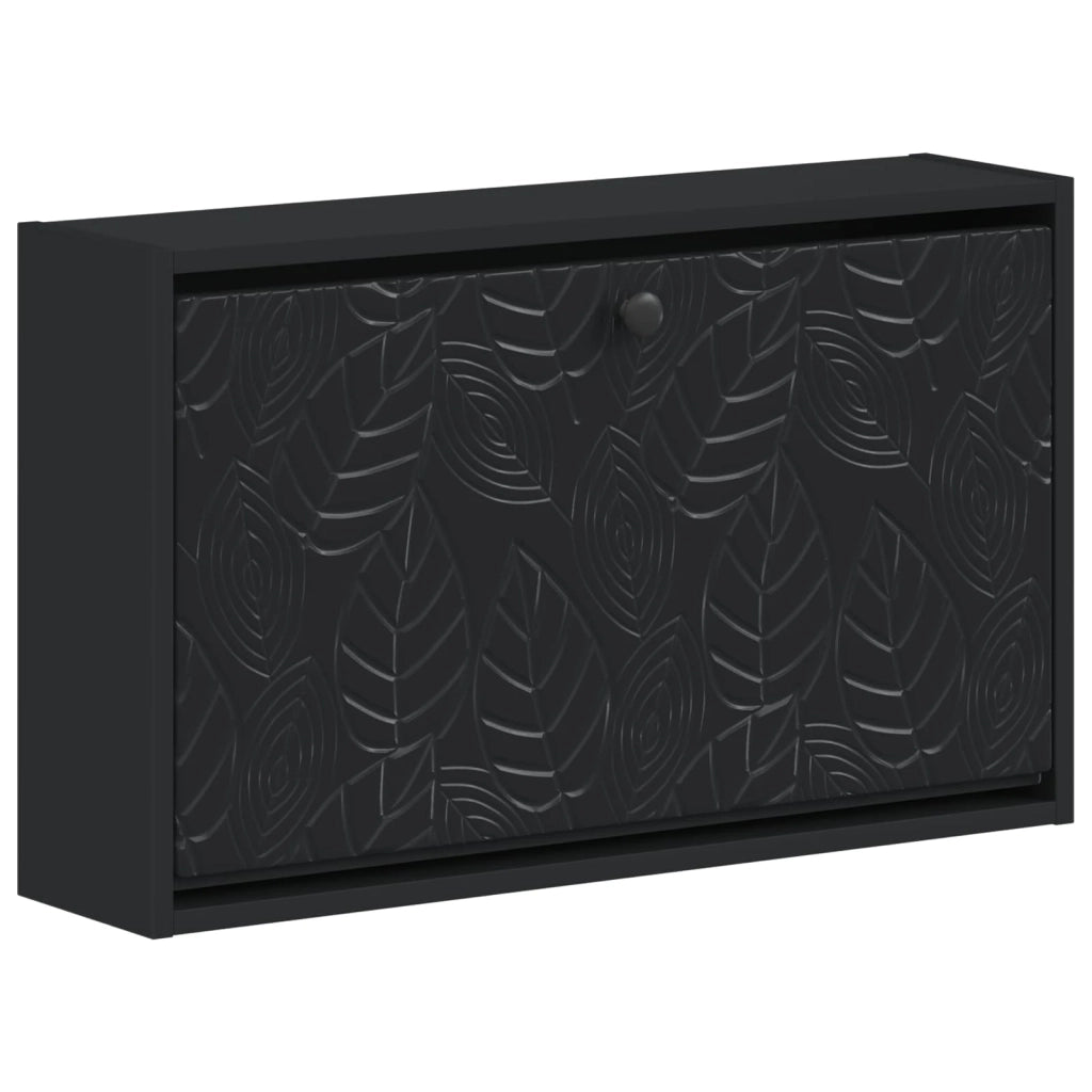 Mobiletto per Scarpe da Muro DELFT 71 x 17 x 43 cm Nero 897066
