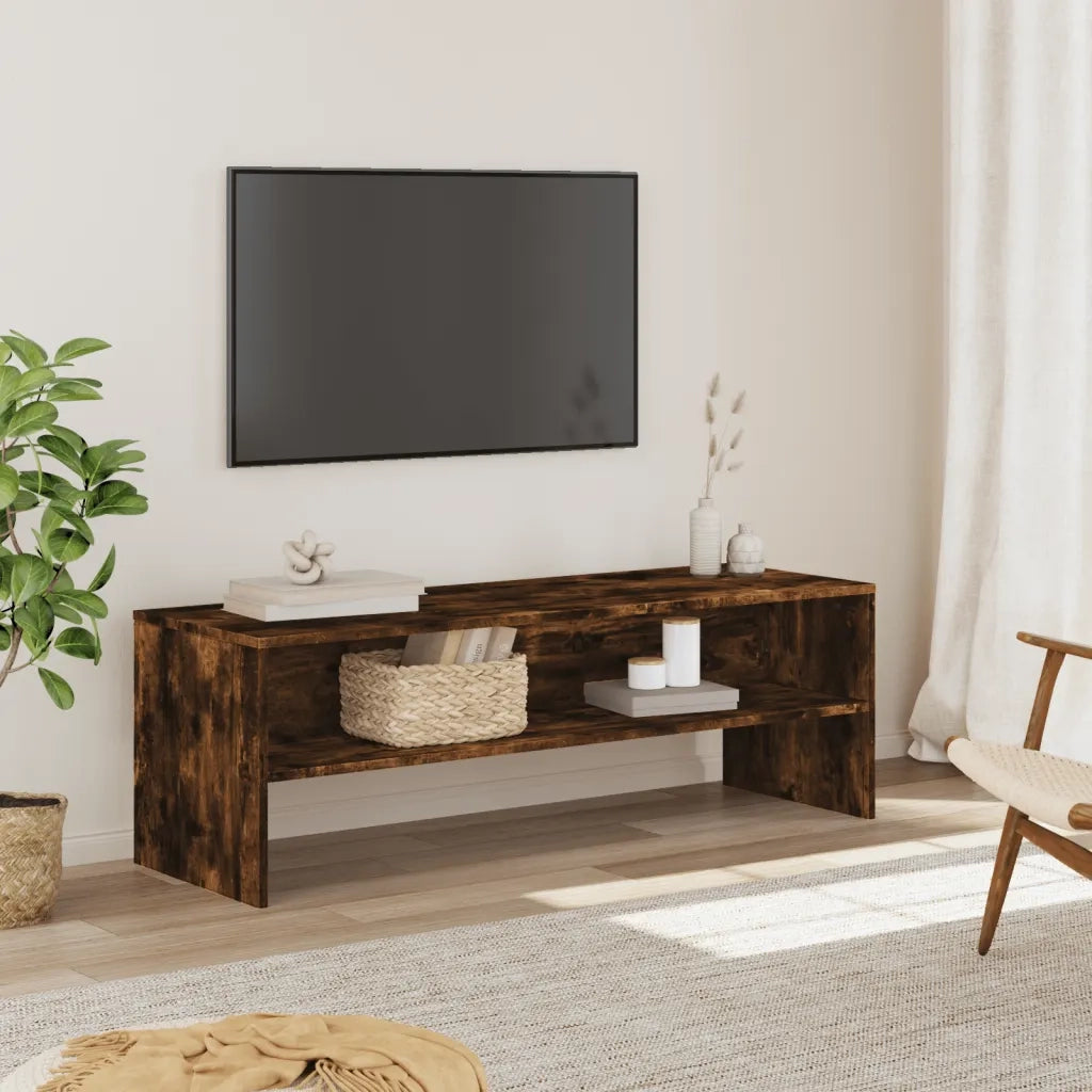Mobile TV | Armadietto TV | Mobile Porta TV Rovere Fumo 120x40x40 cm in Legno Multistrato