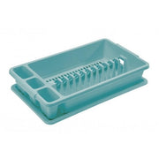 Scolapiatti da Lavello con Vassoio Piccolo Blu Delfin 45 x 26 x 8,5 cm