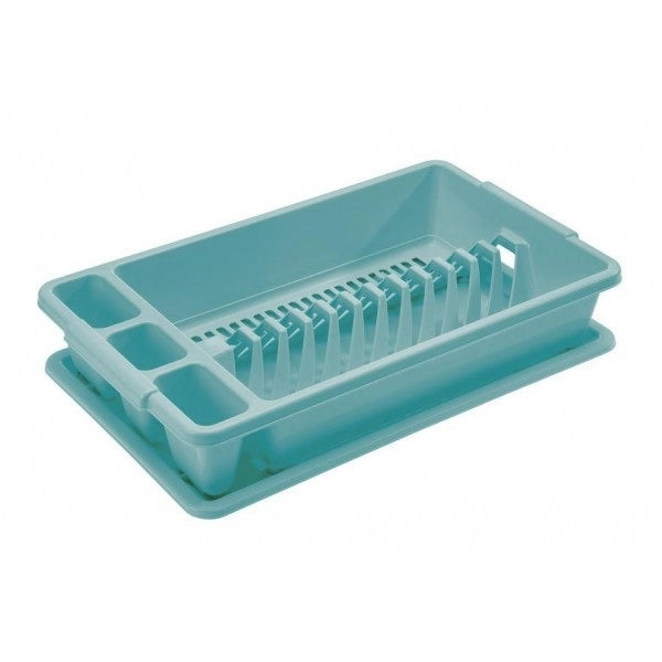 Scolapiatti da Lavello con Vassoio Piccolo Blu Delfin 45 x 26 x 8,5 cm