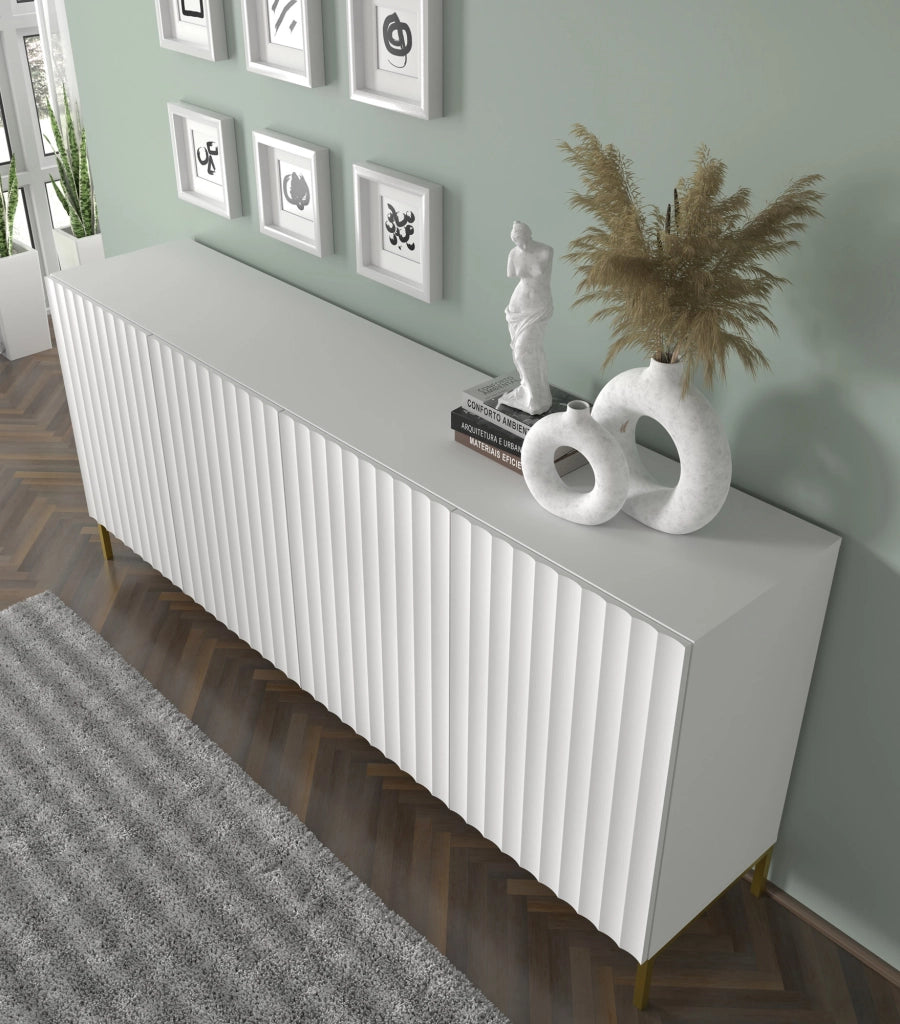 CREDENZA WAVE CABINET 200 4D BIANCO OPACO