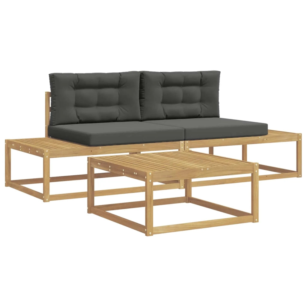 Set di divani da esterno-Sofa da giardino Bianco 79 x 79 x 37 cm Poliestere 648422