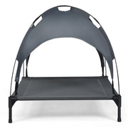 Letto rialzato per cani 105 x 87 x 89 cm comodo e impermeabile in tessuto di poliestere grigio 20_0012381