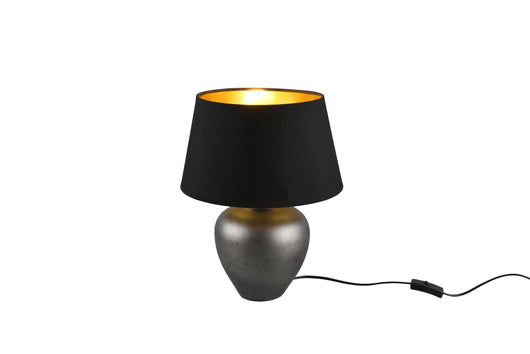 Lampada tavolo da Interno  E27 in Ceramica Nickel Anticato