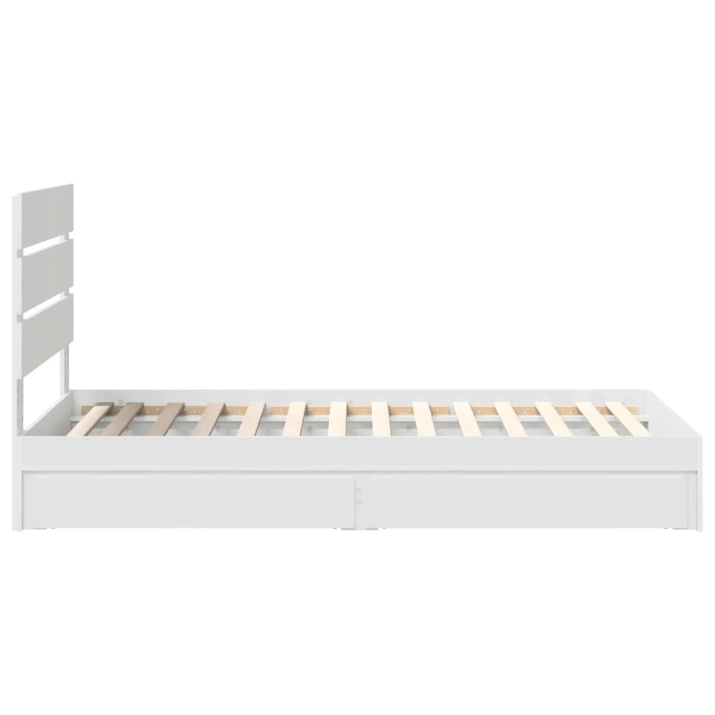 Letto con Contenitore Bianco 90 x 200 cm Legno multistrato