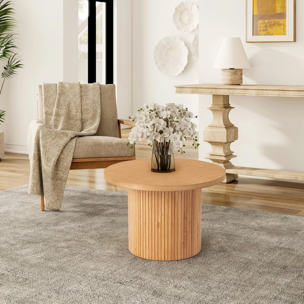 Tavolino da Caff¨¨ Rotondo Design Salotto ¨C MINIMAL ¨C Legno Massello