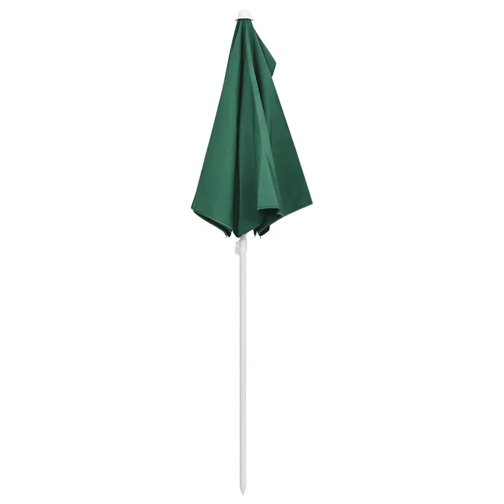 Ombrello | Parasolne Semicircolare da Giardino con Palo 180x90 cm Verde