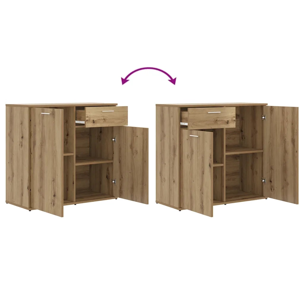 Credenza Rovere Artigianale 80x36x75 cm in Truciolato 856007