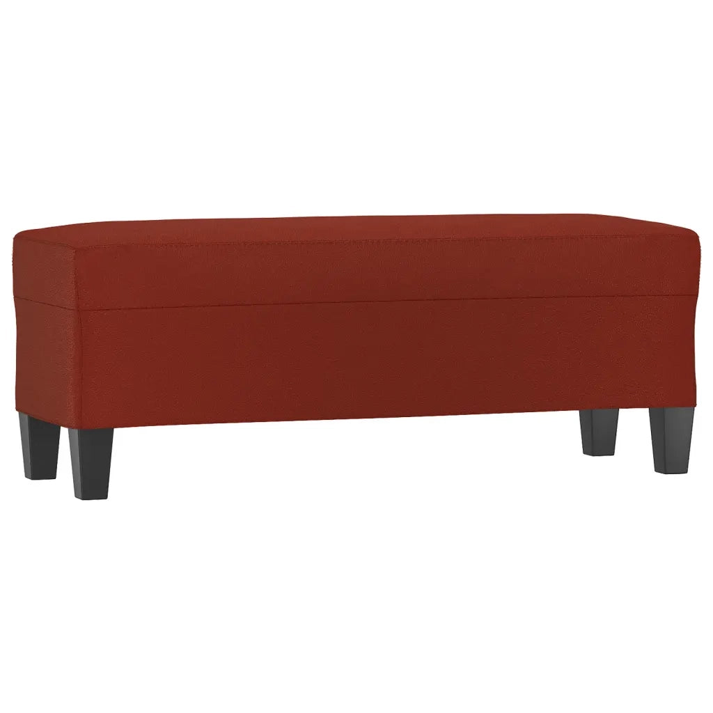 Panca-Sgabello Rosso Vino 100x35x41 cm in Similpelle 857825