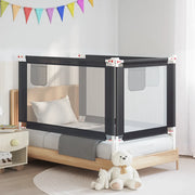 Sponda Letto Sicurezza Bambini Grigio Scuro 140x25 cm Tessuto 10228
