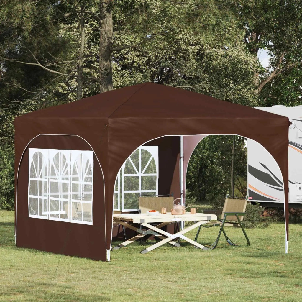 Tenda per feste a pop-up-Gazebo 290 x 290 x 245 cm Marrone 506837