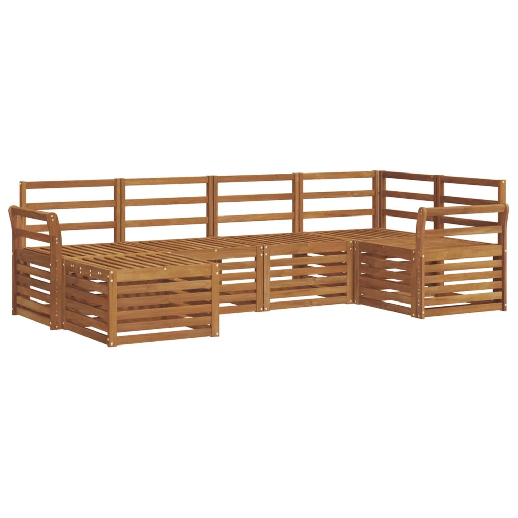 Set divani 6 pcs Naturale Legno di Acacia Massello 3375089