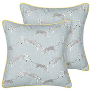 Set di 2 cuscini sparsi in cotone grigio 45 x 45 cm Motivo ghepardo stampato