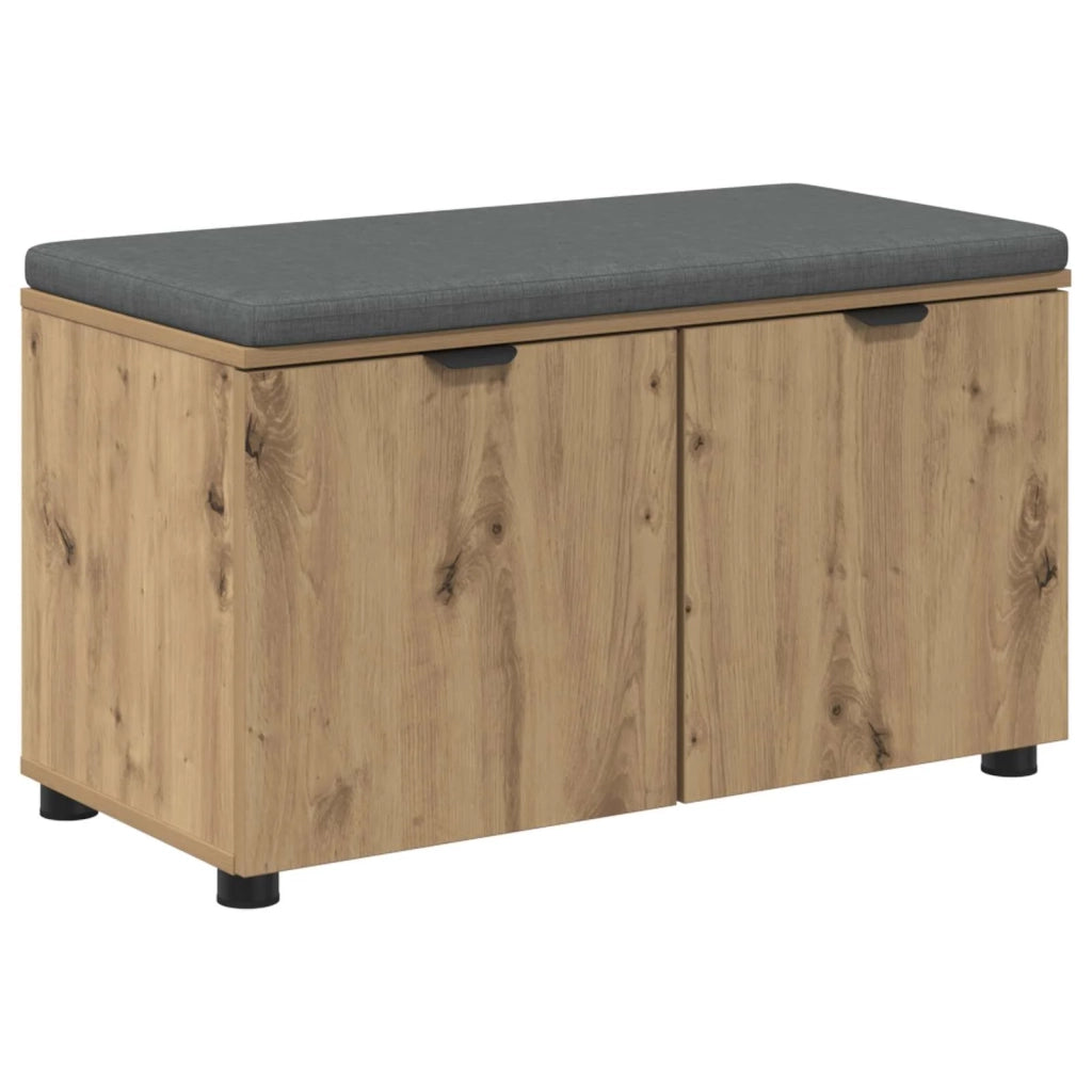 Panca per scarpe con cuscino Rovere Artigianale 80 x 38 x 46 cm 906105