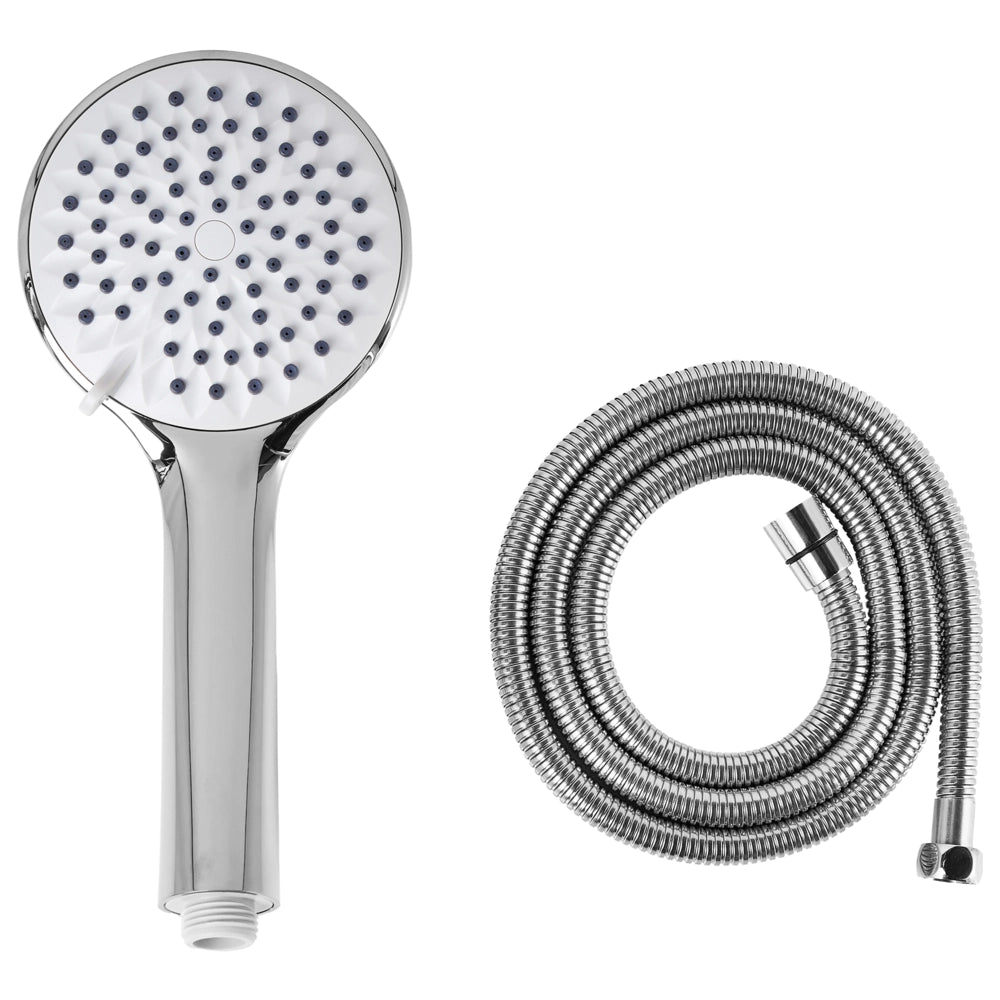 Set doccia classico moderno con tubo 4 modalità di getto Metallo argento Tarma