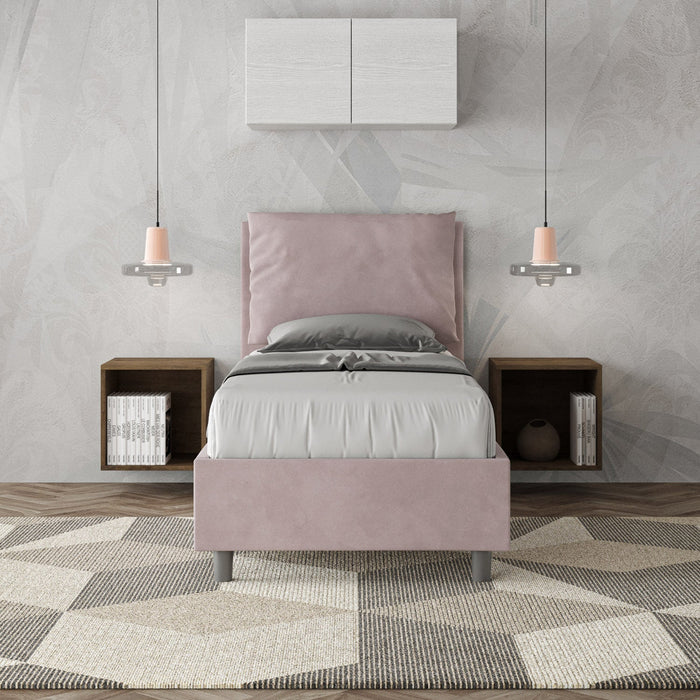 Letto Singolo 90x190 cm con Rete e Contenitore Antea Glicine