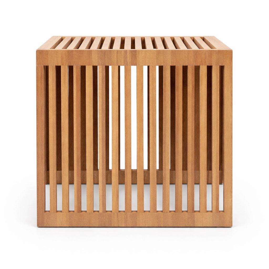 Tavolino da Esterno in Teak Massello Design a Listelli – Malmo