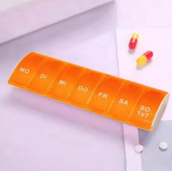 Cassetta di medicinali - 1 settimana - 7 compartimenti - 7 giorni - 1 settimana - 7 grandi contenitori