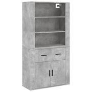 Buffet credenza cassettiera armadio mobile contenitore organizer cucina soggiorno salotto alto legno ingegnerizzato grigio 02_0034728