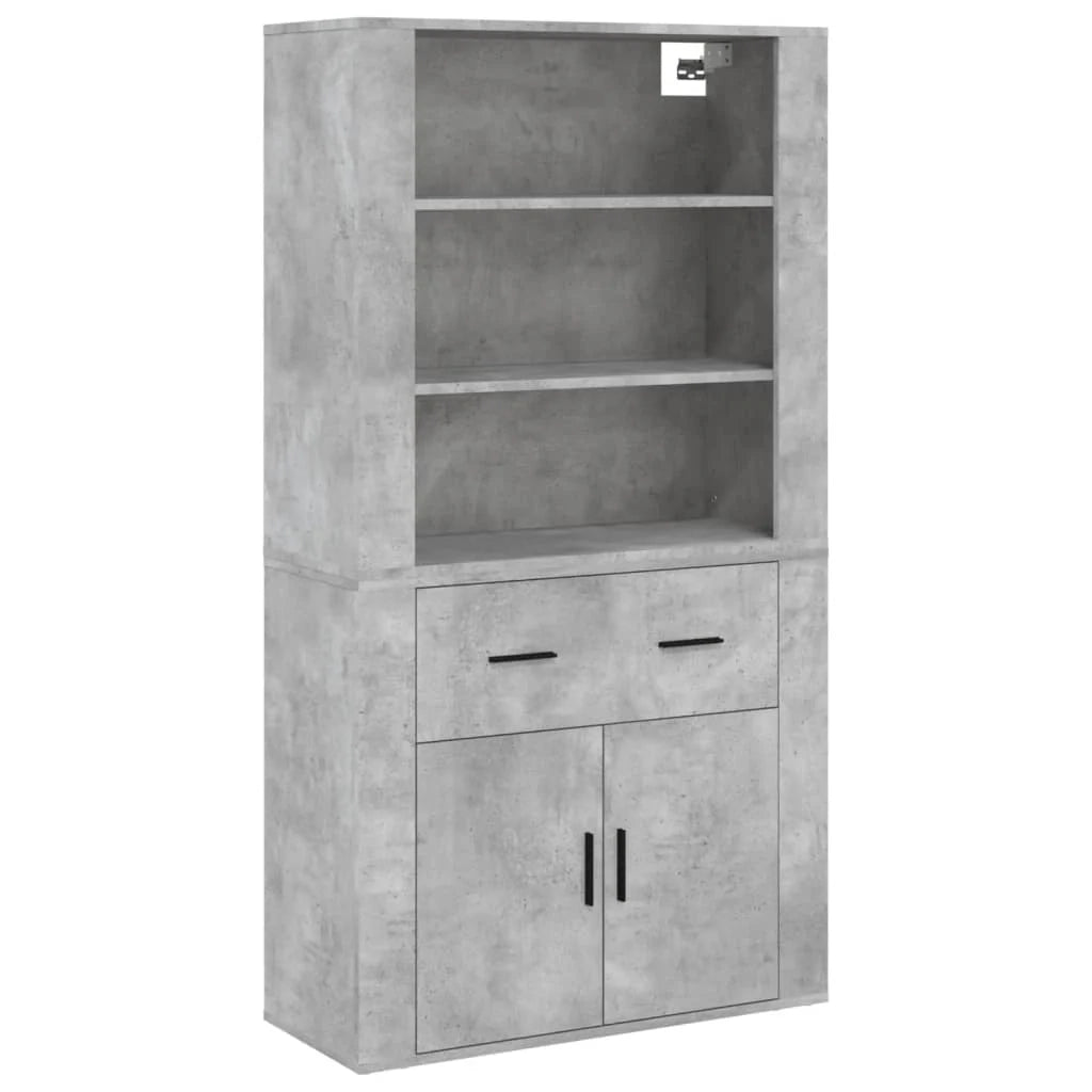 Buffet credenza cassettiera armadio mobile contenitore organizer cucina soggiorno salotto alto legno ingegnerizzato grigio 02_0034728