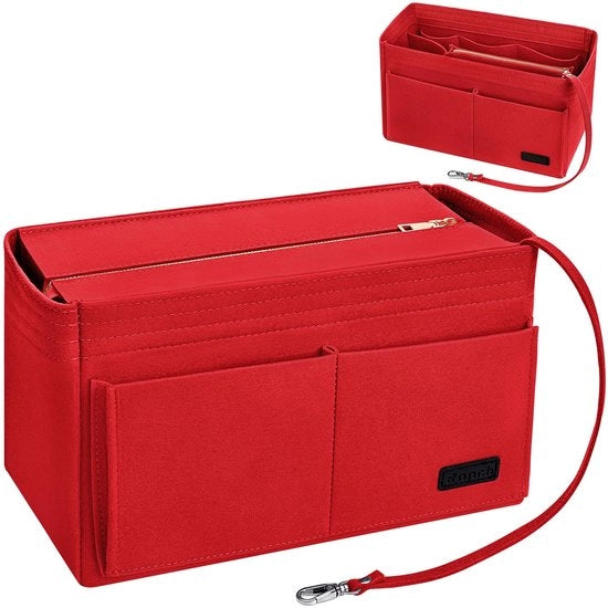 Organizzatore per borsa XL con chiusura a rilascio rapido rossa
