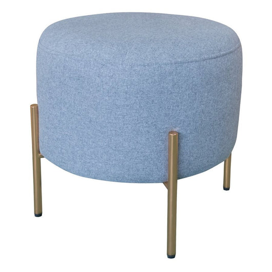 Pouf Poggiapiedi Ø40 cm in Tessuto Kate Grigio Scuro