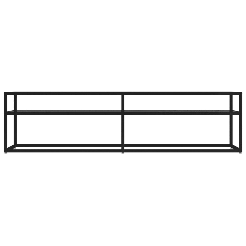 Mobile Porta TV Nero 160x40x40,5 cm in Vetro Temperato cod mxl 57299