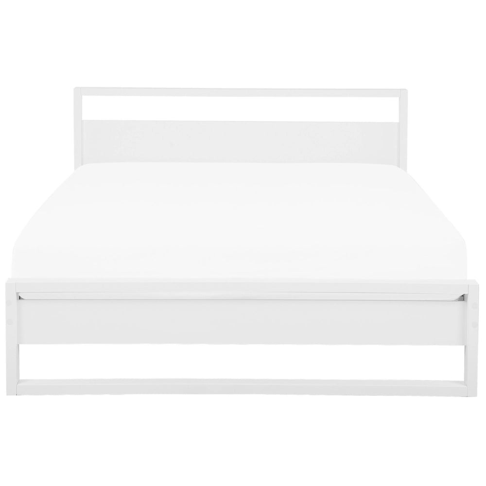 Letto in Legno di Pino Bianco a Doghe Design Minimalista 180 x 200 cm stile scandinavo retrò