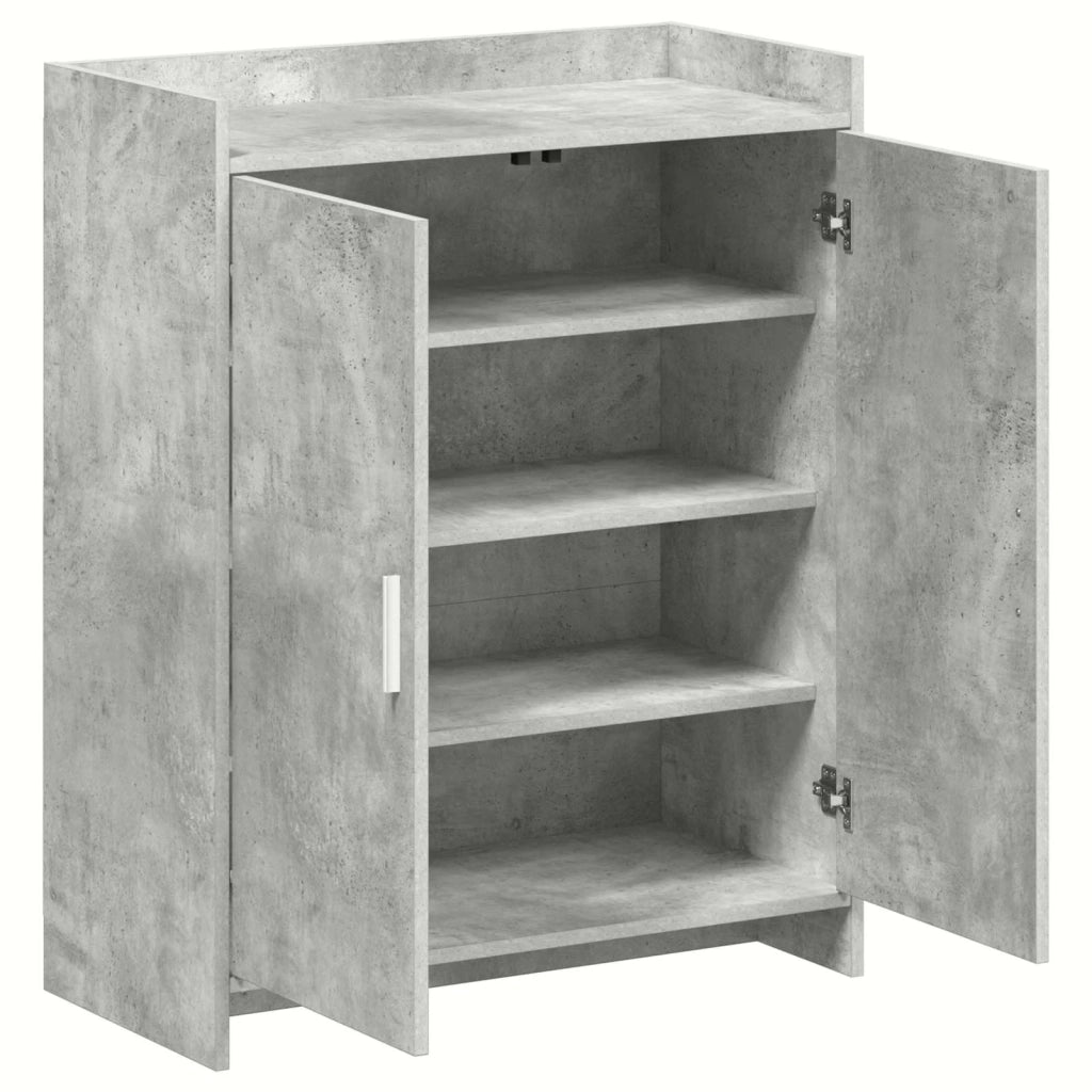 Mobile per scarpe con porta Grigio Cemento 73,5 x 36 x 92 cm 8011310