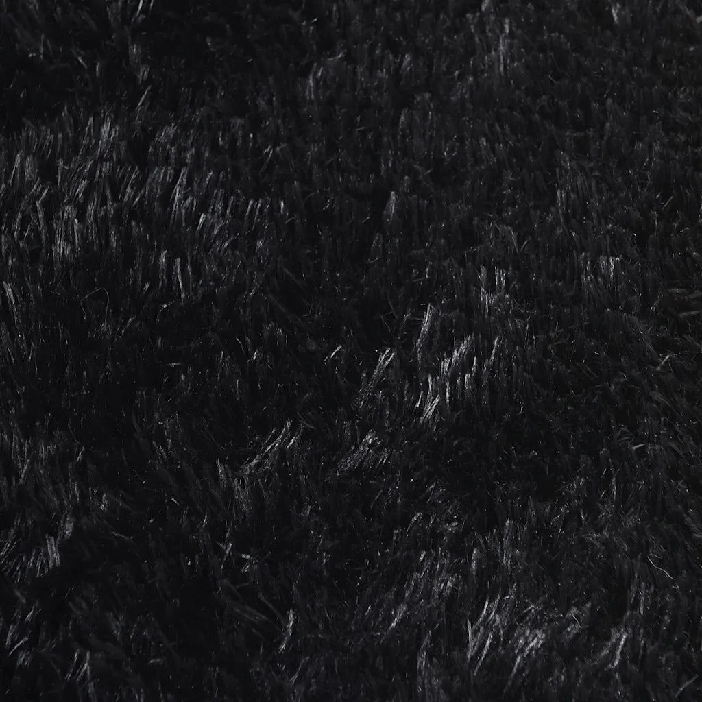 vidaXL Tappeto Shaggy a Pelo Lungo NAVARRA Nero 160x160 cm poliestere