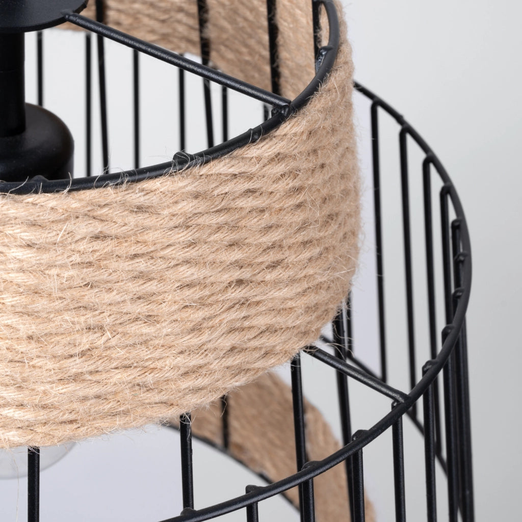 Lampada a sospensione industriale nera E27 Pure Lume
