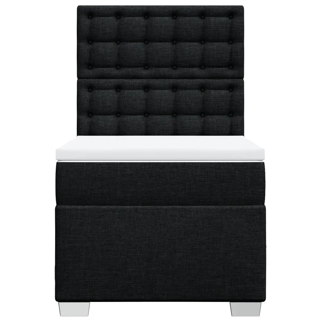 Giroletto a Molle con Materasso Nero 80x200 cm inTessuto 3292631