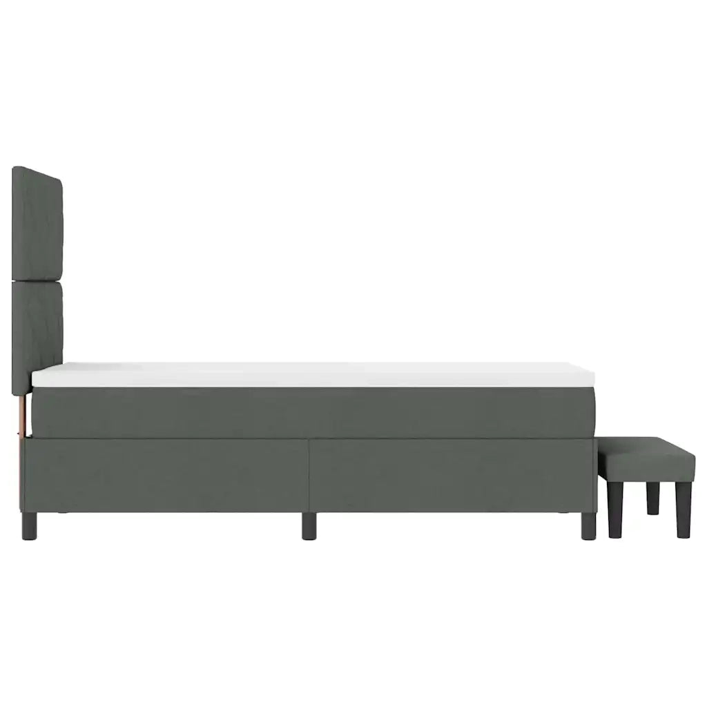 Letto a molle con testiera Grigio scuro 80 x 200 cm Tessuto 3344101