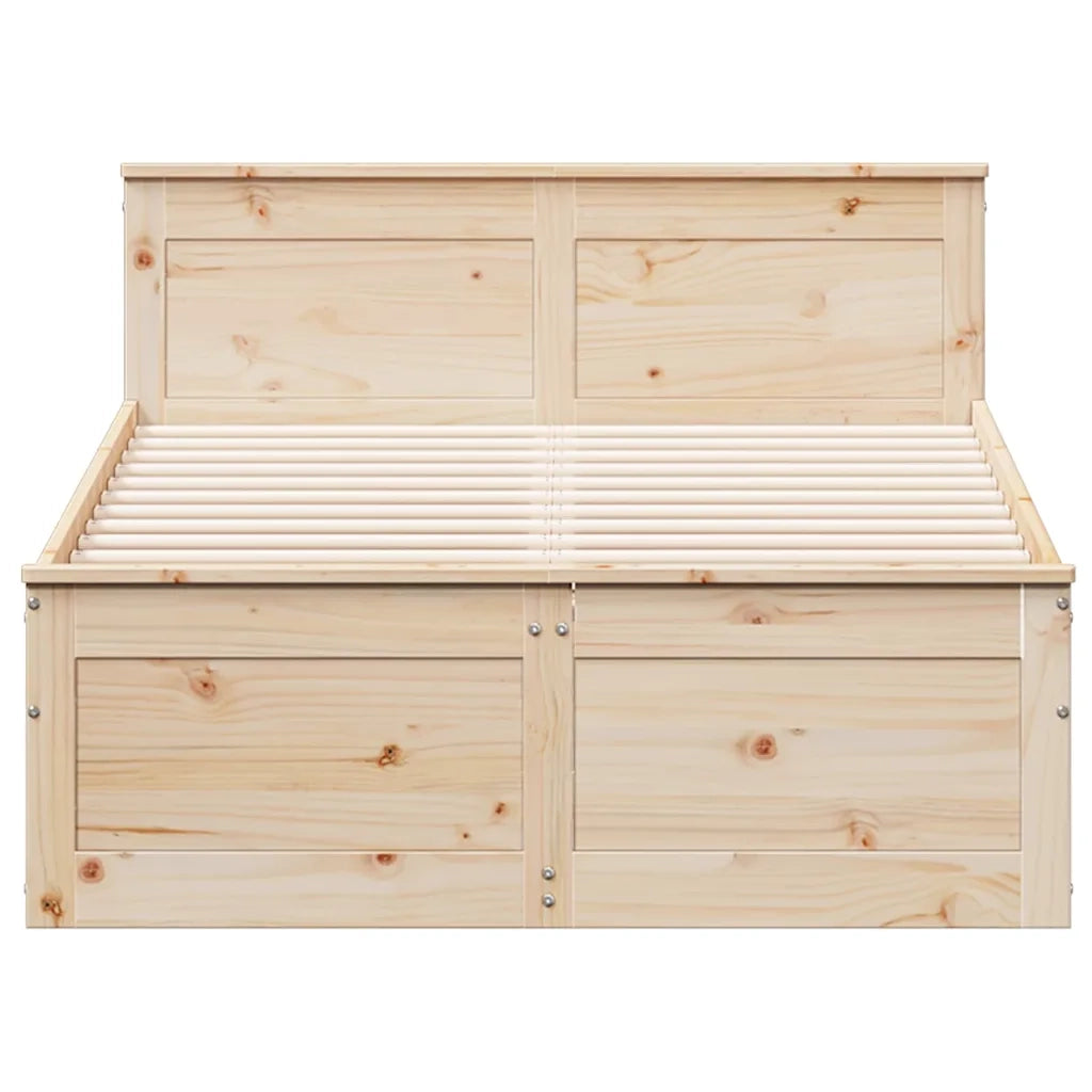 Giroletto senza Materasso con Testata 135x190 cm Massello Pino