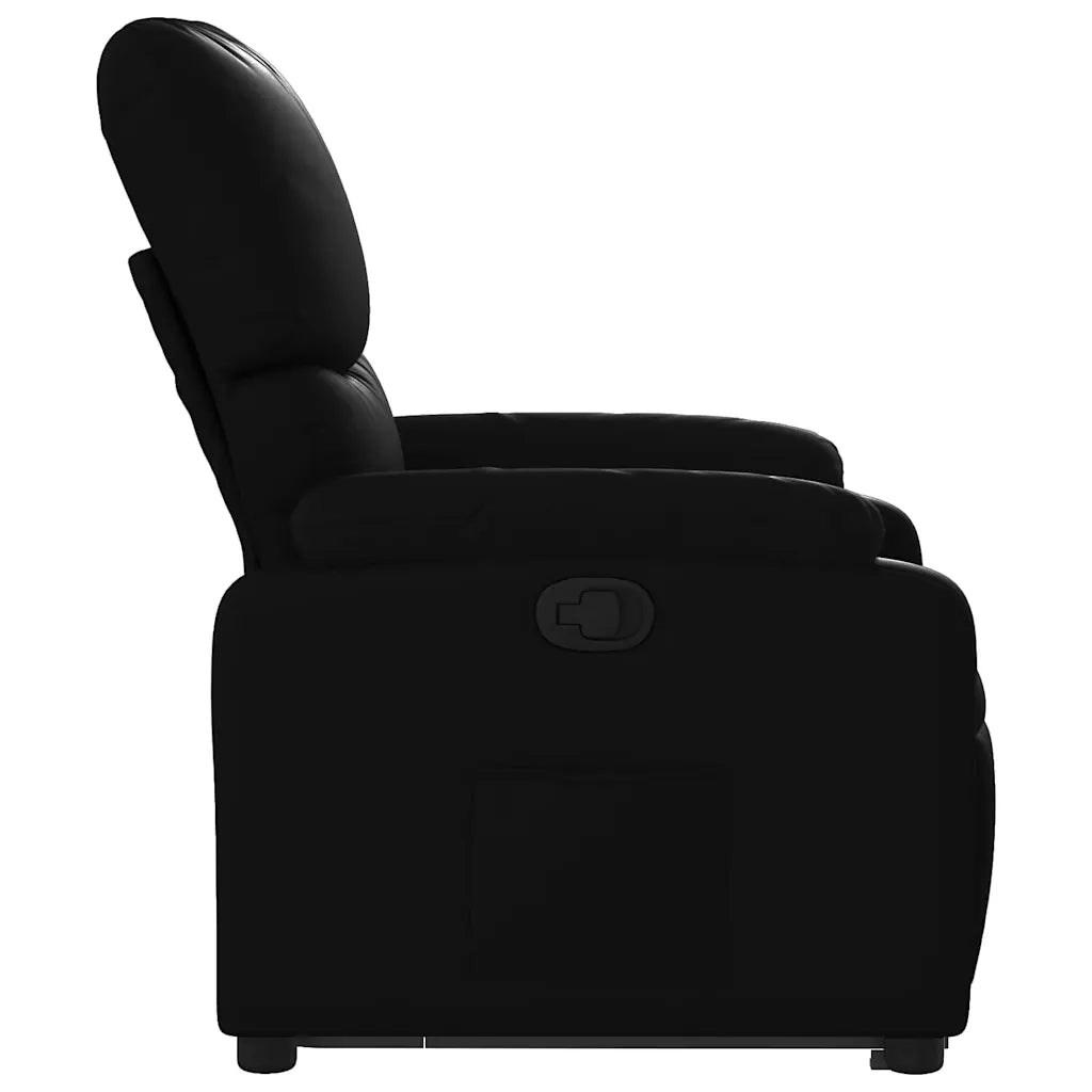 Divano Sedia-Poltrona Alzapersona Reclinabile Nera in Similpelle 899755
