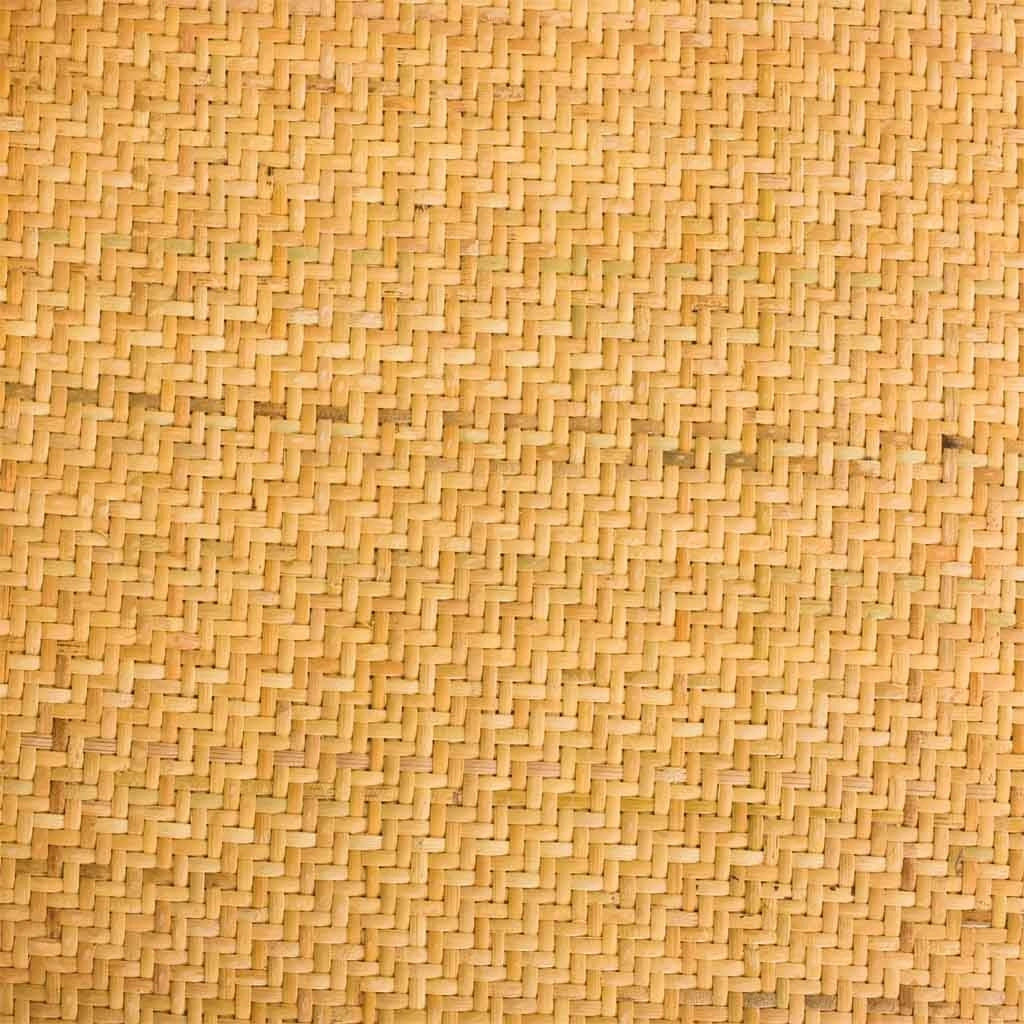 Sedia in legno e seduta in rattan marrone 44x42x46/88h