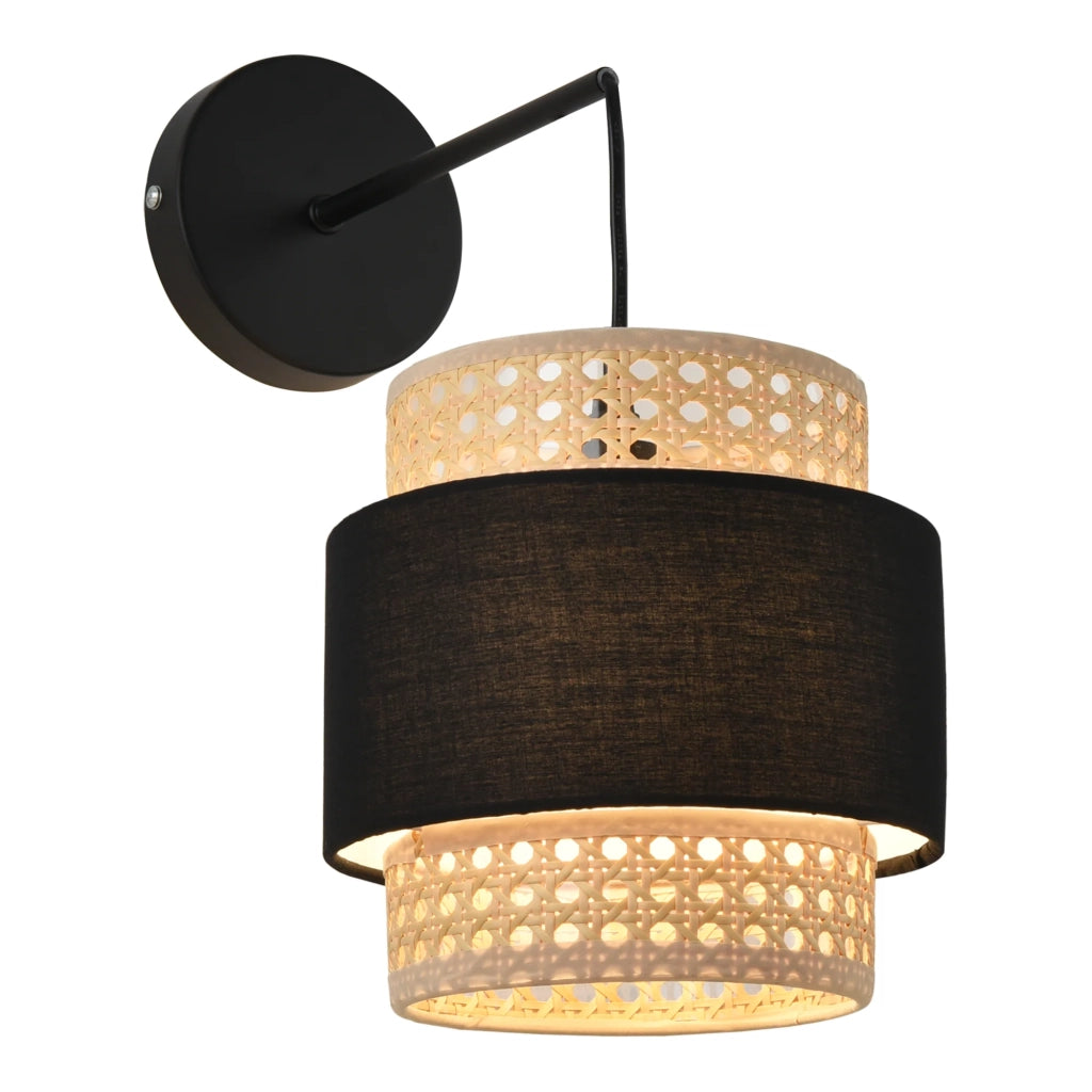 Applique per sala da pranzo/soggiorno 36 x 30 x 18 cm nero/beige 03_0007349