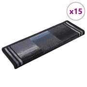 Tappetini Autoadesivi per Scale 15 pz 65x25 cm Neri e Grigi cod mxl 78305