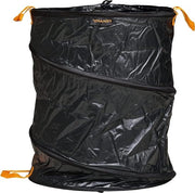 Sacchetto di raccolta rifiuti per giardino con apertura a scomparsa, capacità 172 l, colore nero/arancione