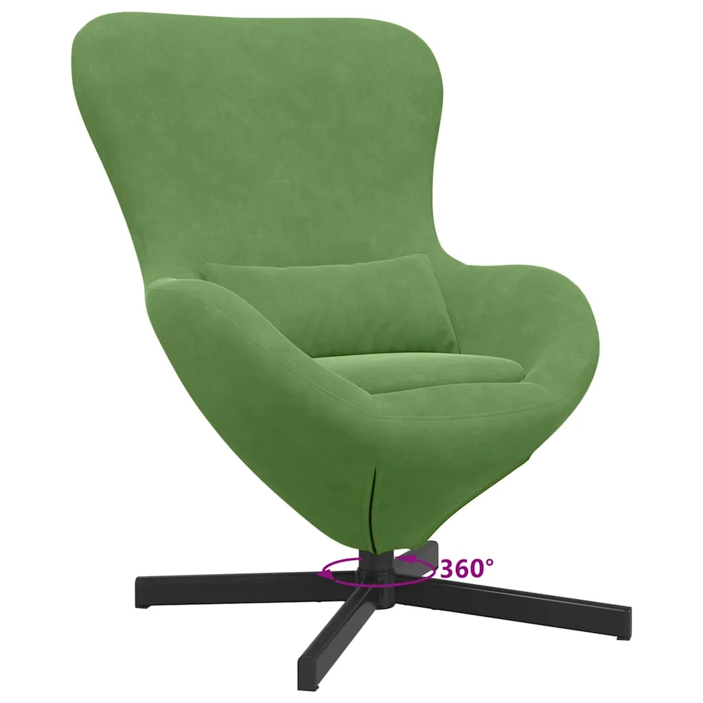 Divano Sedia-Poltrona uovo Verde chiaro 63 x 73 x 90 cm Velluto