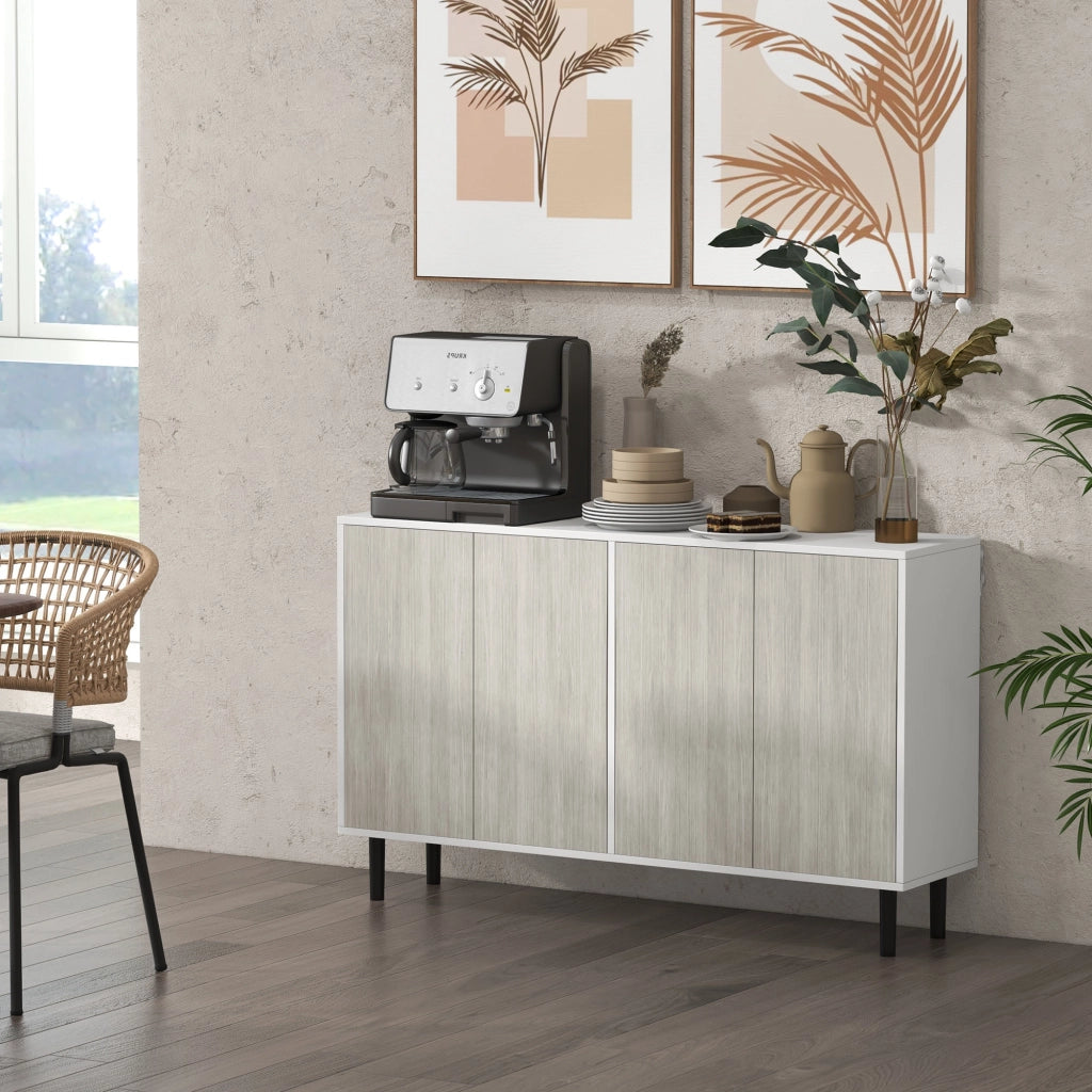 Credenza ¨C Minimal ¨C Bianco Grigio 121x37x75