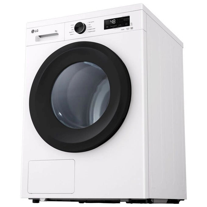 LG asciugatrice 9 kg pompa di calore, classe C, condensatore autopulente, wifi, sensore umidita', RNX1009NWK, bianco