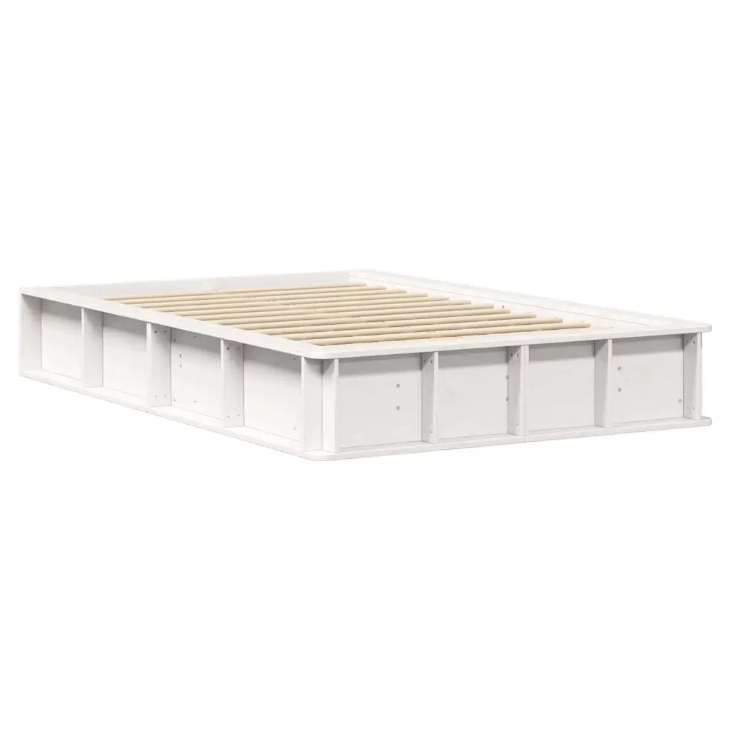 vidaXL Struttura del letto con archiviazione Bianco 120 x 200 cm legno