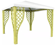 Gazebo da Giardino in Legno 3x3m con Copertura in PVC Taini Calice Pocket