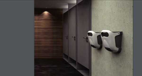 Asciugamani elettrico da parete - Vision Air SF PRO grigio