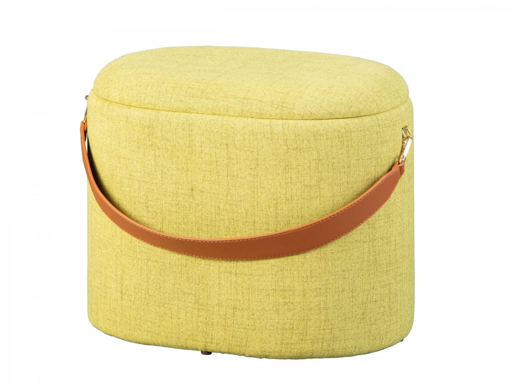 Marmi, Pouf Materiale Struttura in Tessuto, 42x36x30h cm Giallo
