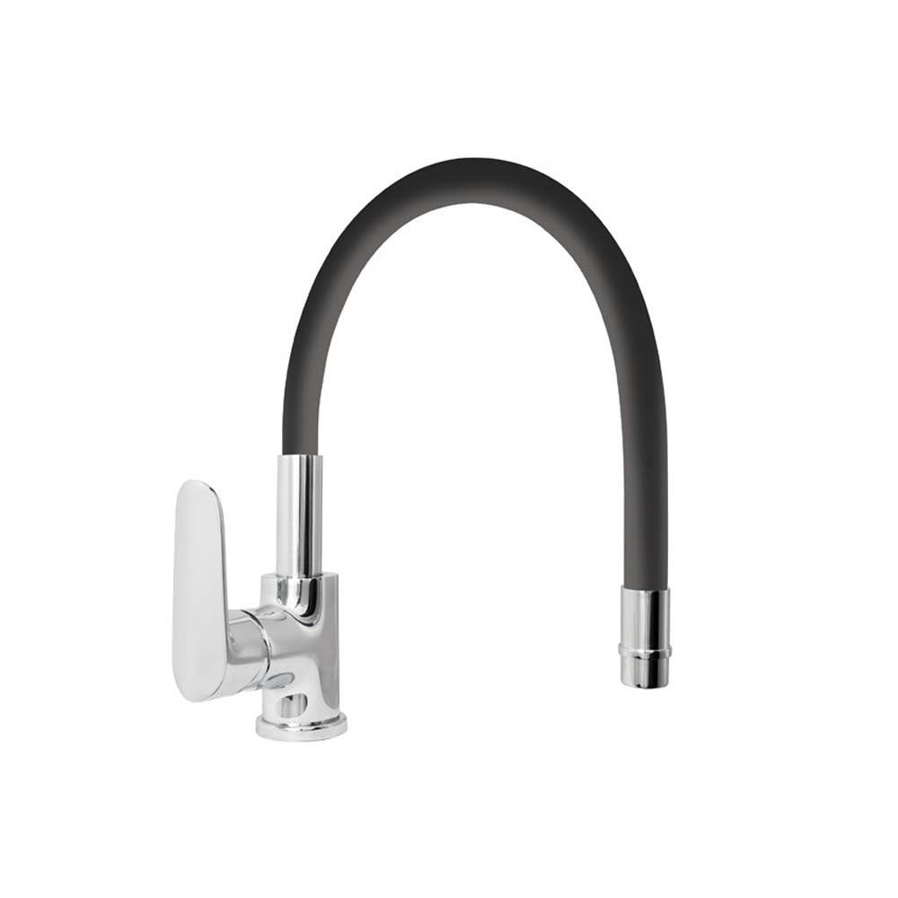 Rubinetto lavello serie torpedo a bocca alta, nero