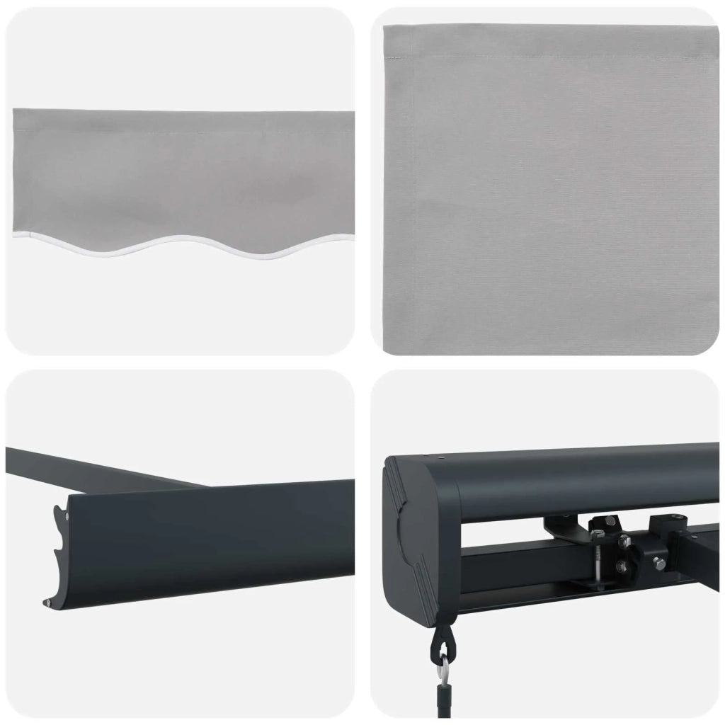Tenda Retrattile Grigio chiaro 4 × 3 m Tela e Alluminio 3420207