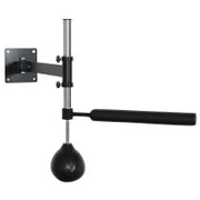 Speed Bag a Parete per Boxe e MMA ad Altezza Regolabile con Asta, in Acciaio e PU, 79x72x20 cm, Nero